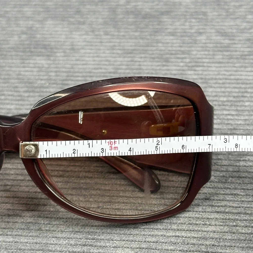 Marc Jacobs Burgundy Y2k Oversized Square Sunglasses Gold Logo MMJ 096/S